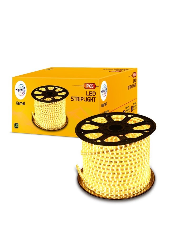 ويبرو شريط إضاءة LED من ويبرو جارنيت بطول 50 مترًا | 96 مصباح LED/متر | أبيض دافئ | مقاوم للماء بمعيار IP65 | شريط إضاءة مرن لتزيين الأماكن الخارجية والداخلية في ديوالي وعيد الميلاد | شريط للشرفات والأسقف المعلقة | عبوة من قطعة واحدة - Image 1